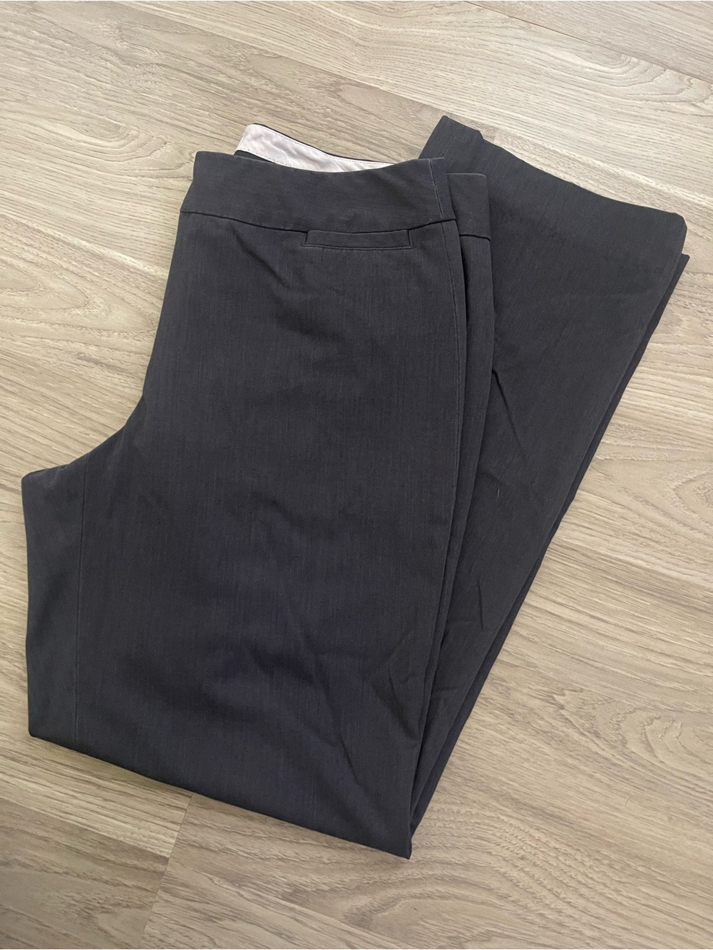 Liz Claiborne Women's Charcoal Grey Office Straight Leg Slacks Work Trousers - 8